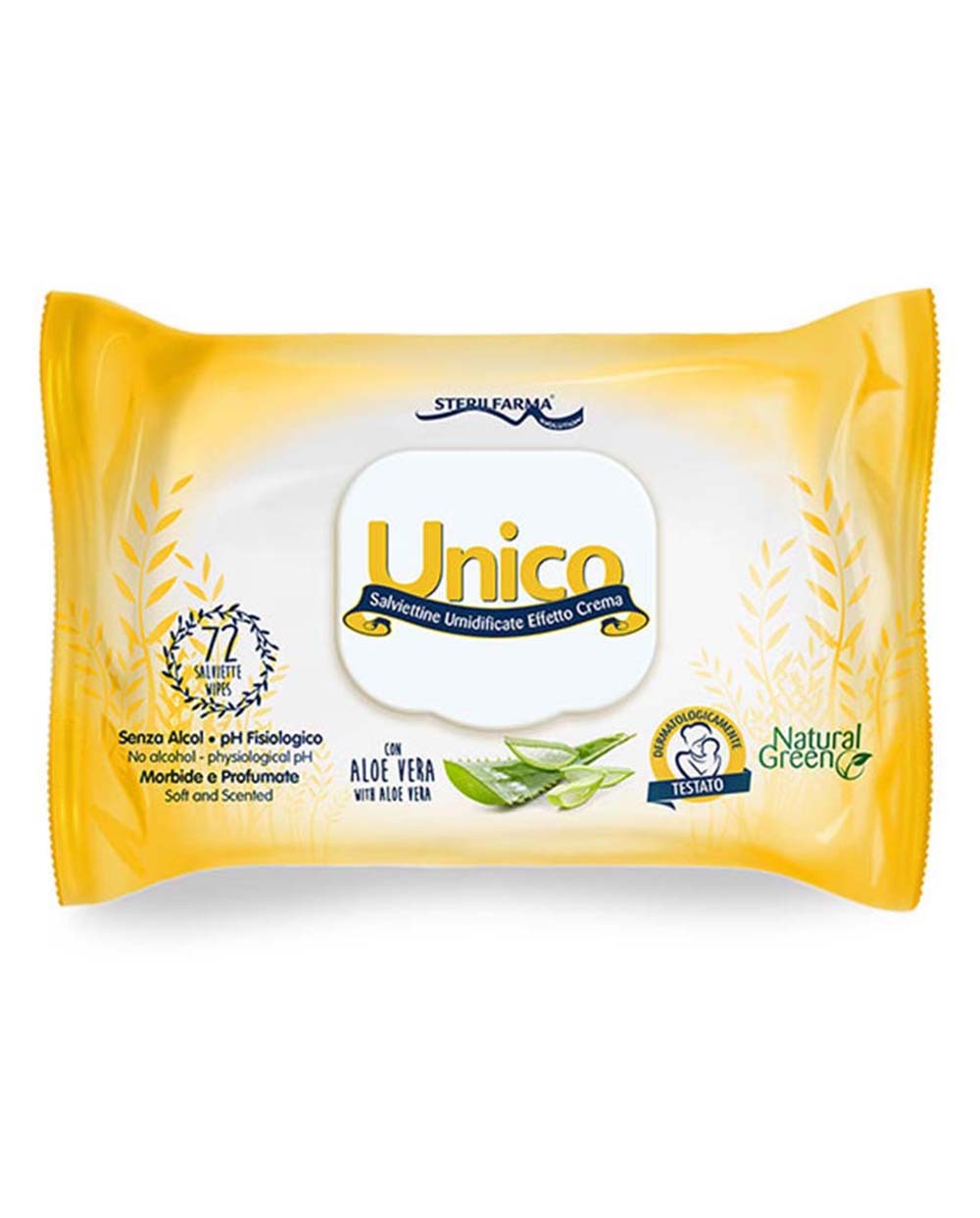 UNICO Cream Effect Wet Wipes 72 pcs. Siciliana.lt